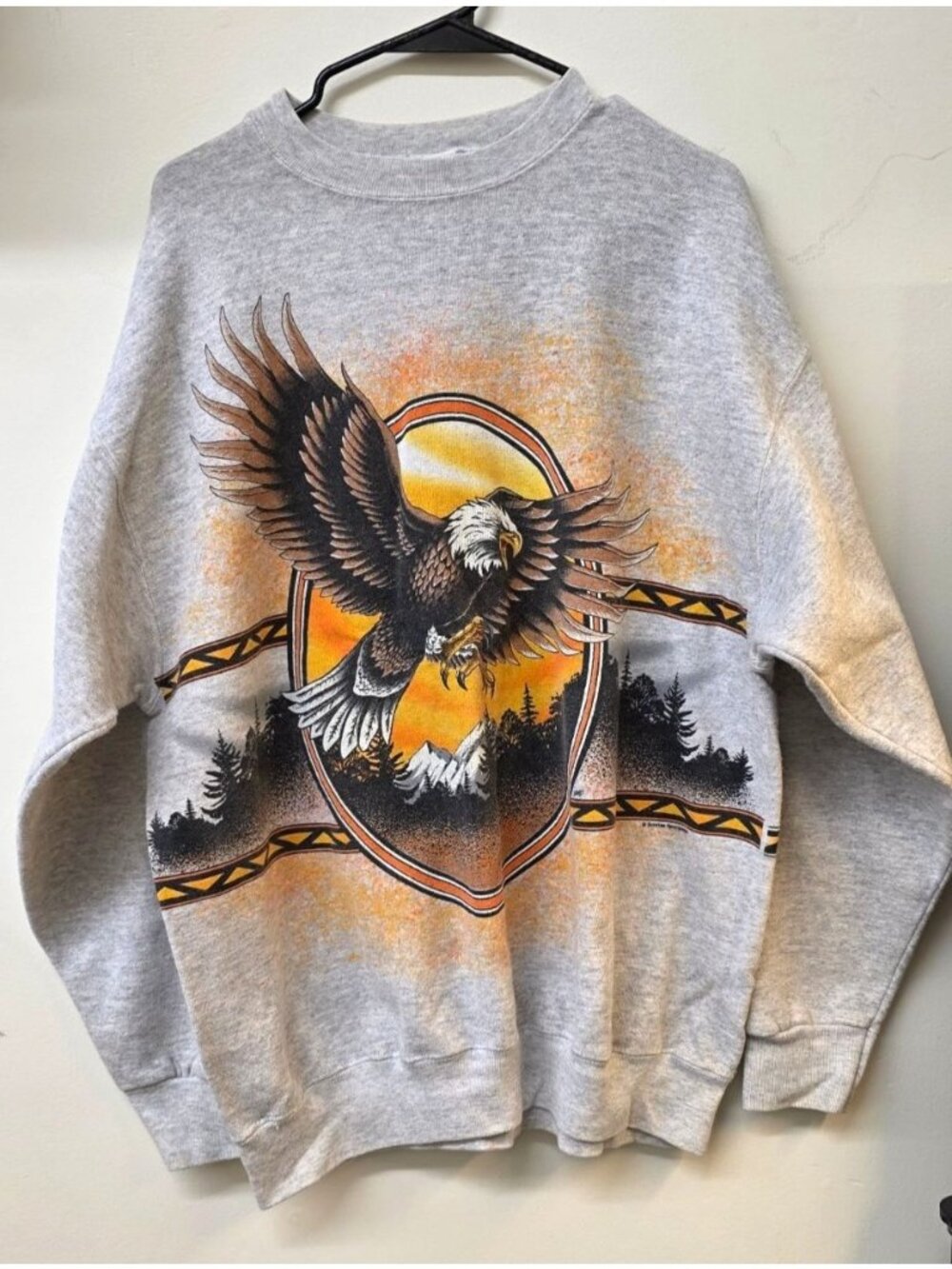 Vintage 1990s Salem Sportswear Sunrise Bald Eagle Crewneck Sweatshirt Sz XL